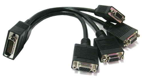 DMS-60 Pin M to 4xVGA F Short Cable